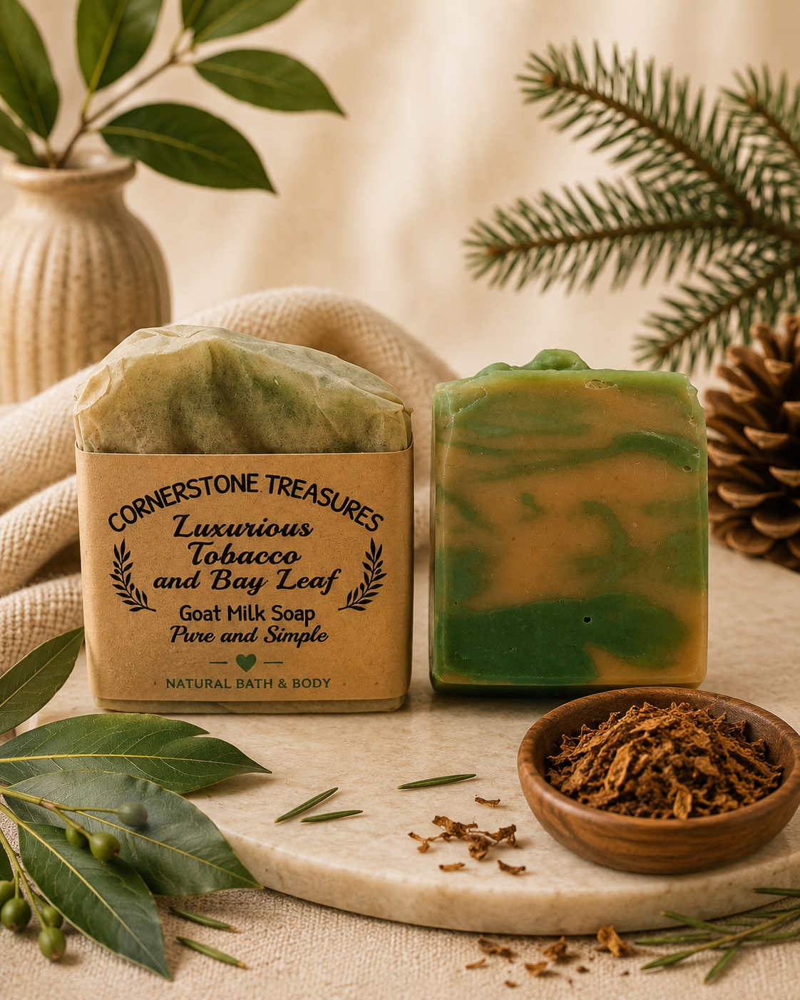 Tobacco and Bay Leaf Soap Bar
