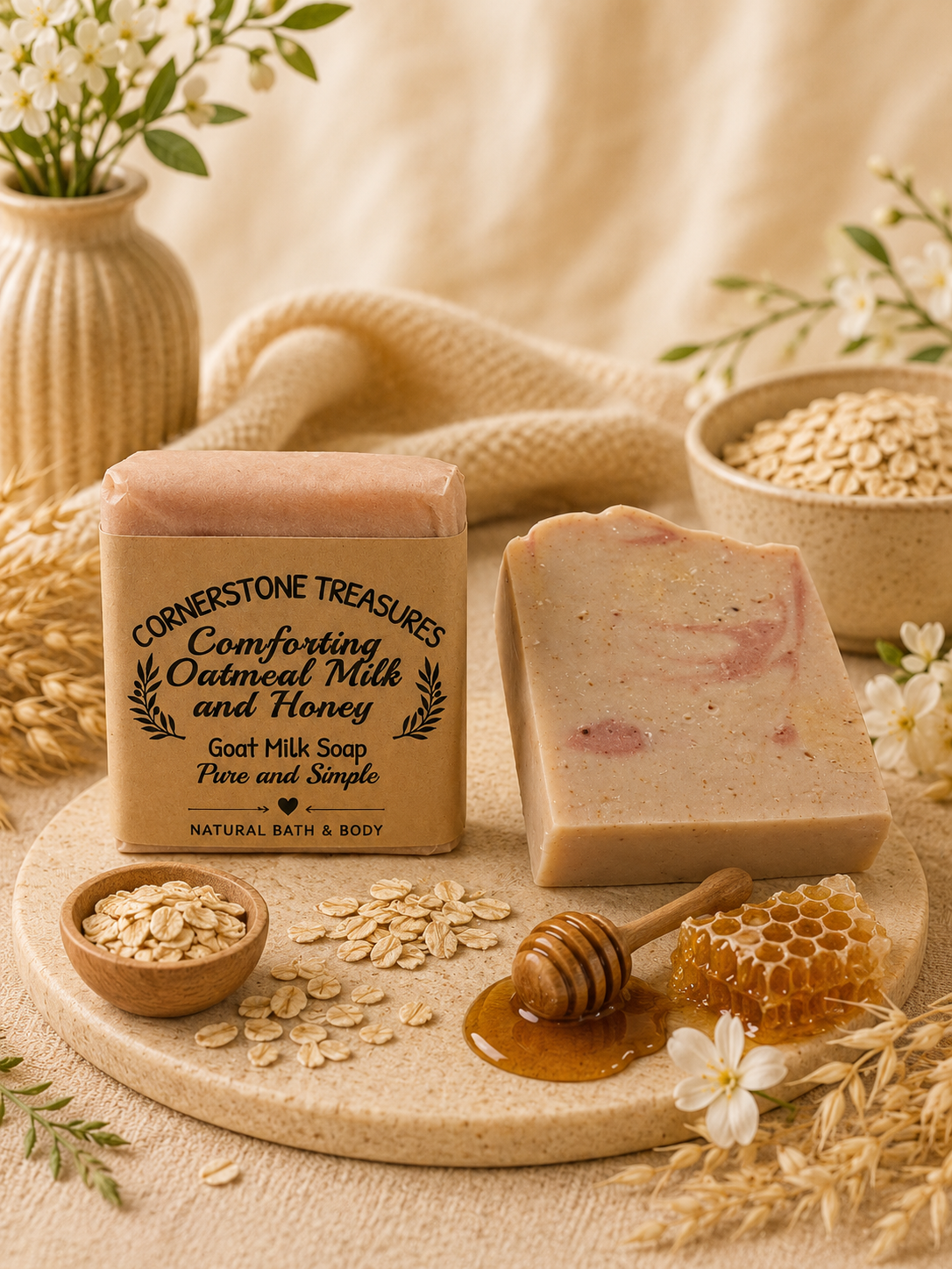 Oatmeal Milk and Honey Soap Bar
