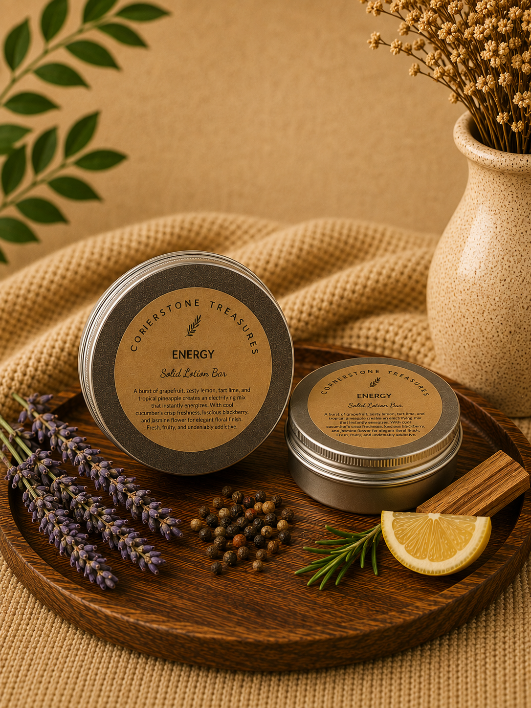 "Energy" Solid Lotion Bar