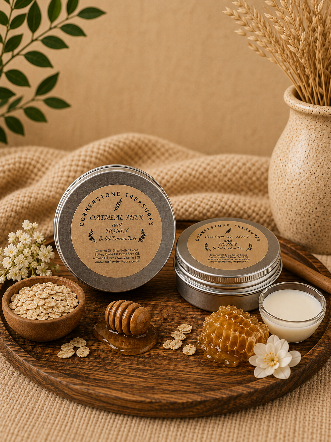 Oatmeal Milk and Honey Solid Lotion Bar