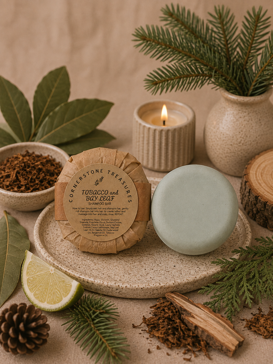 Tobacco and Bay Leaf Shampoo Bar