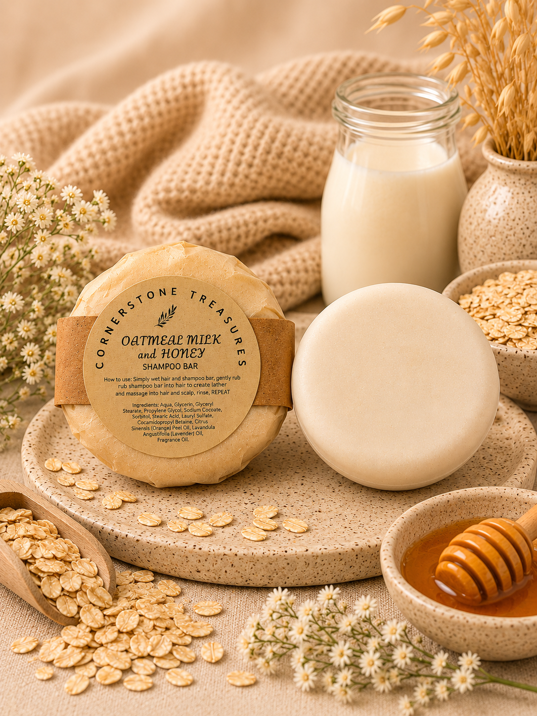 Oatmeal Milk and Honey Shampoo Bar