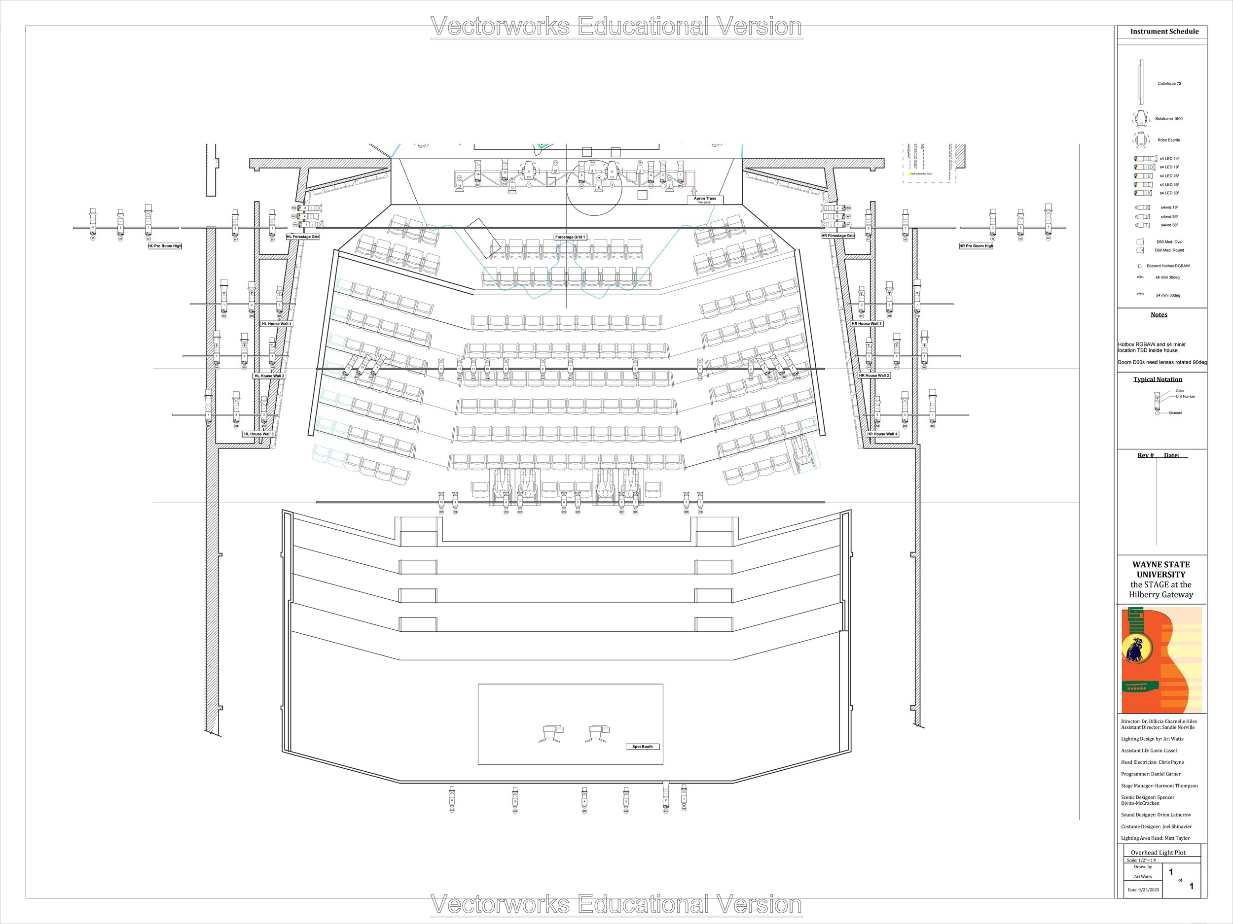 Seven Guitars FOH Plot | LD