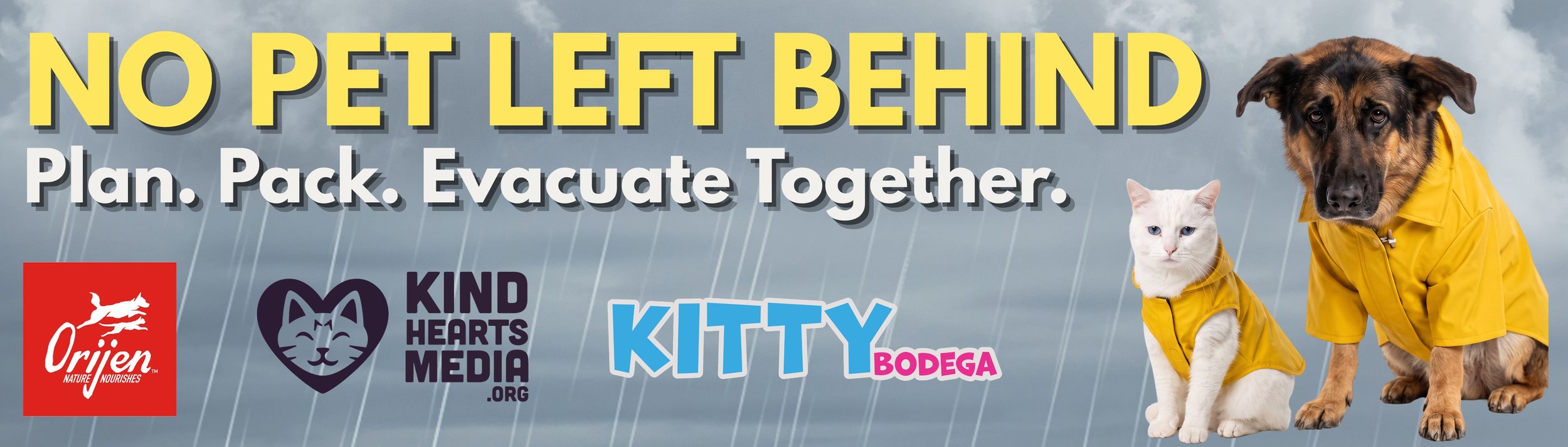 NO PET LEFT BEHIND. Plan. Pack. Evacuate Together..jpg