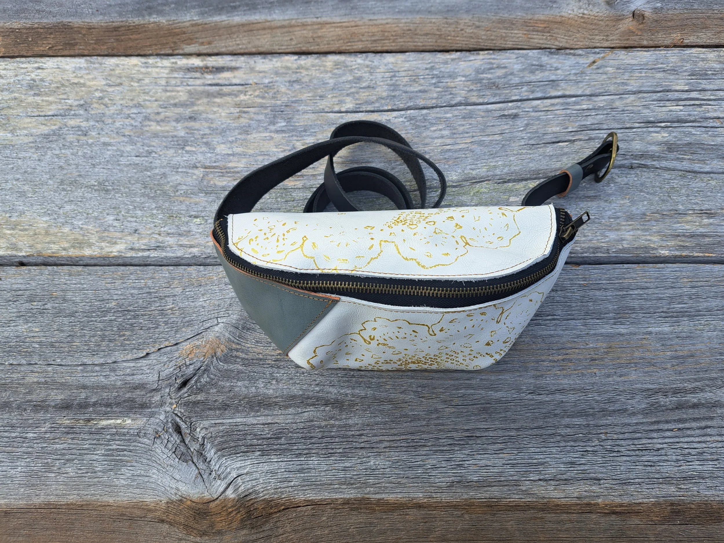 White/ Gold/ Dusty Blue