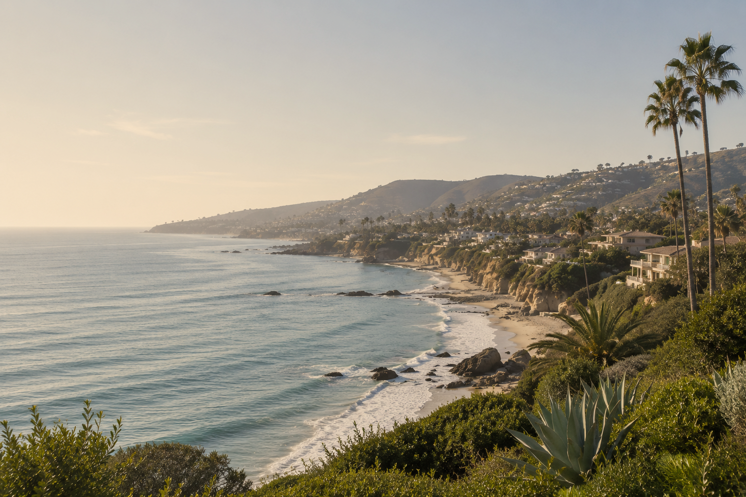 Southern California beautiful coastline for yacht tour