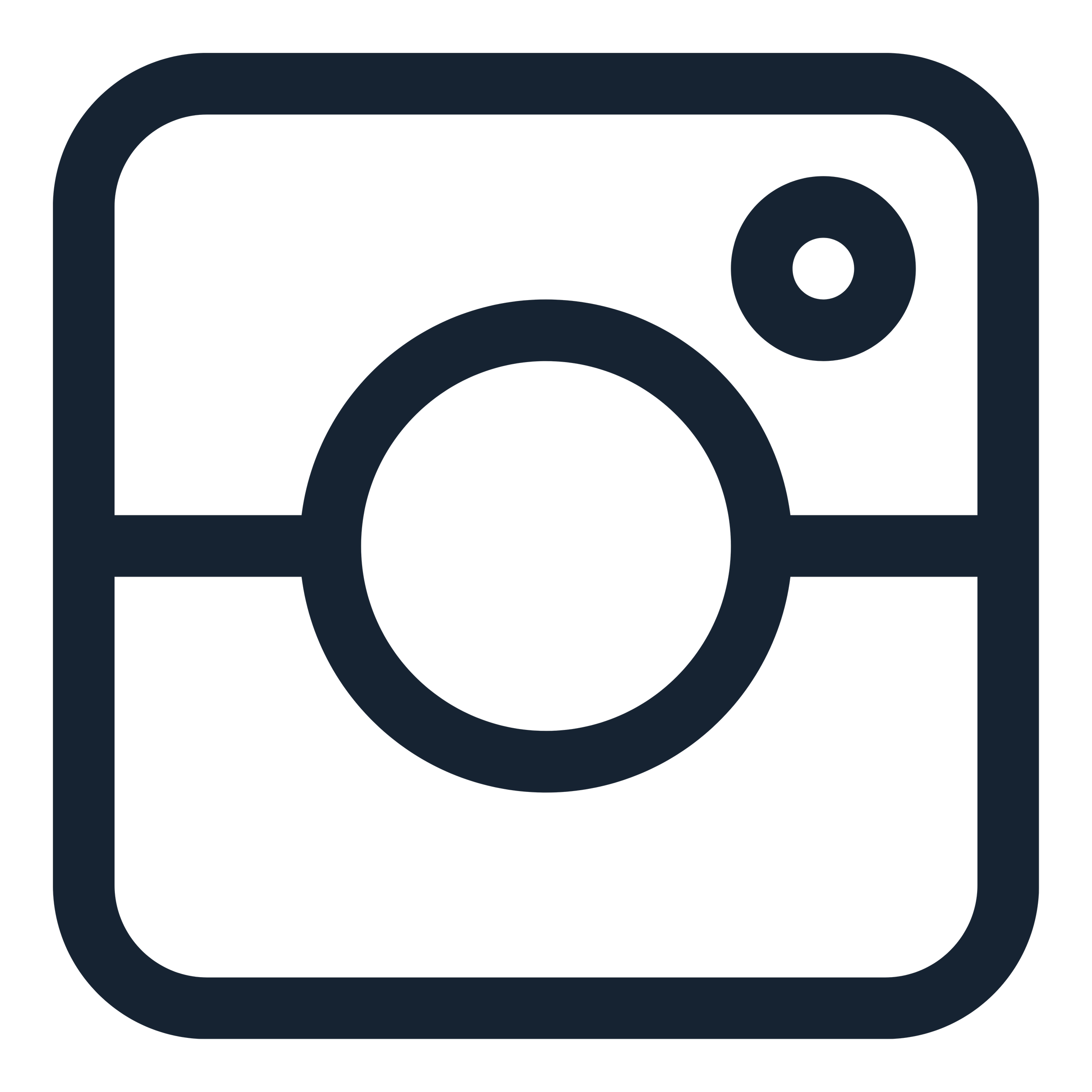 Outline drawing of a vintage camera in dark blue on a black background.