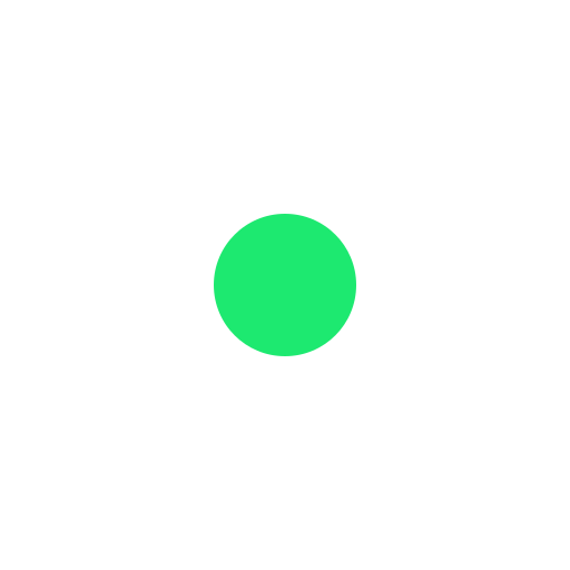 Black human figure holding a green circle in front of their body with a black background.