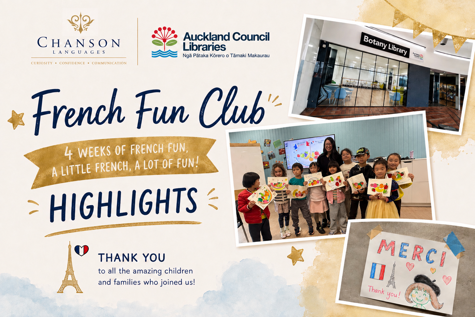 Celebrating Four Weeks of French Fun at Botany Library 