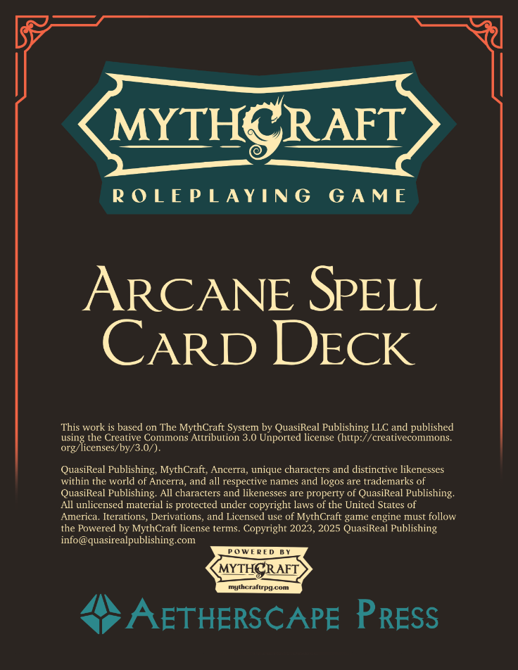 Arcane Spell Card Deck