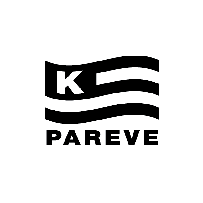 Black and white logo with stylized waves and the words "K S PAREVE"