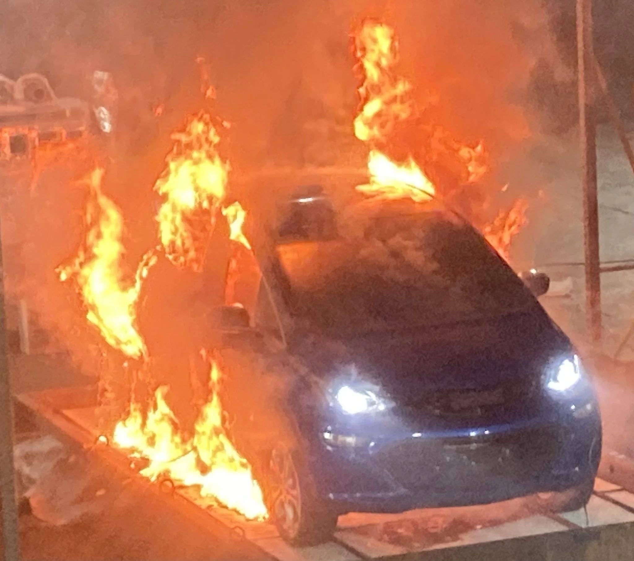 Trinity Fire Products invited to UL to watch EV burn