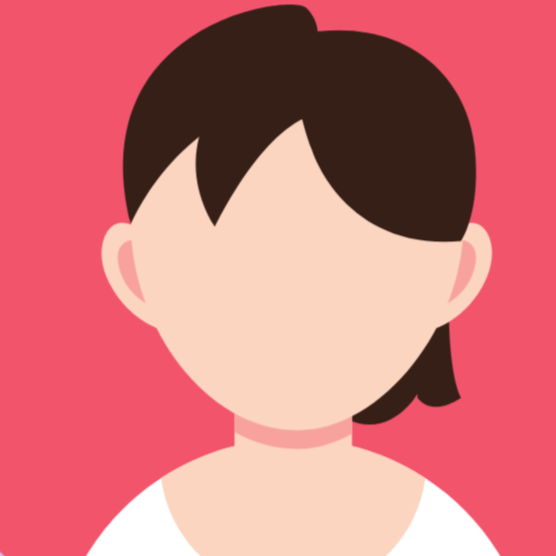 Minimalist illustration of a person with short brown hair against a pink background.
