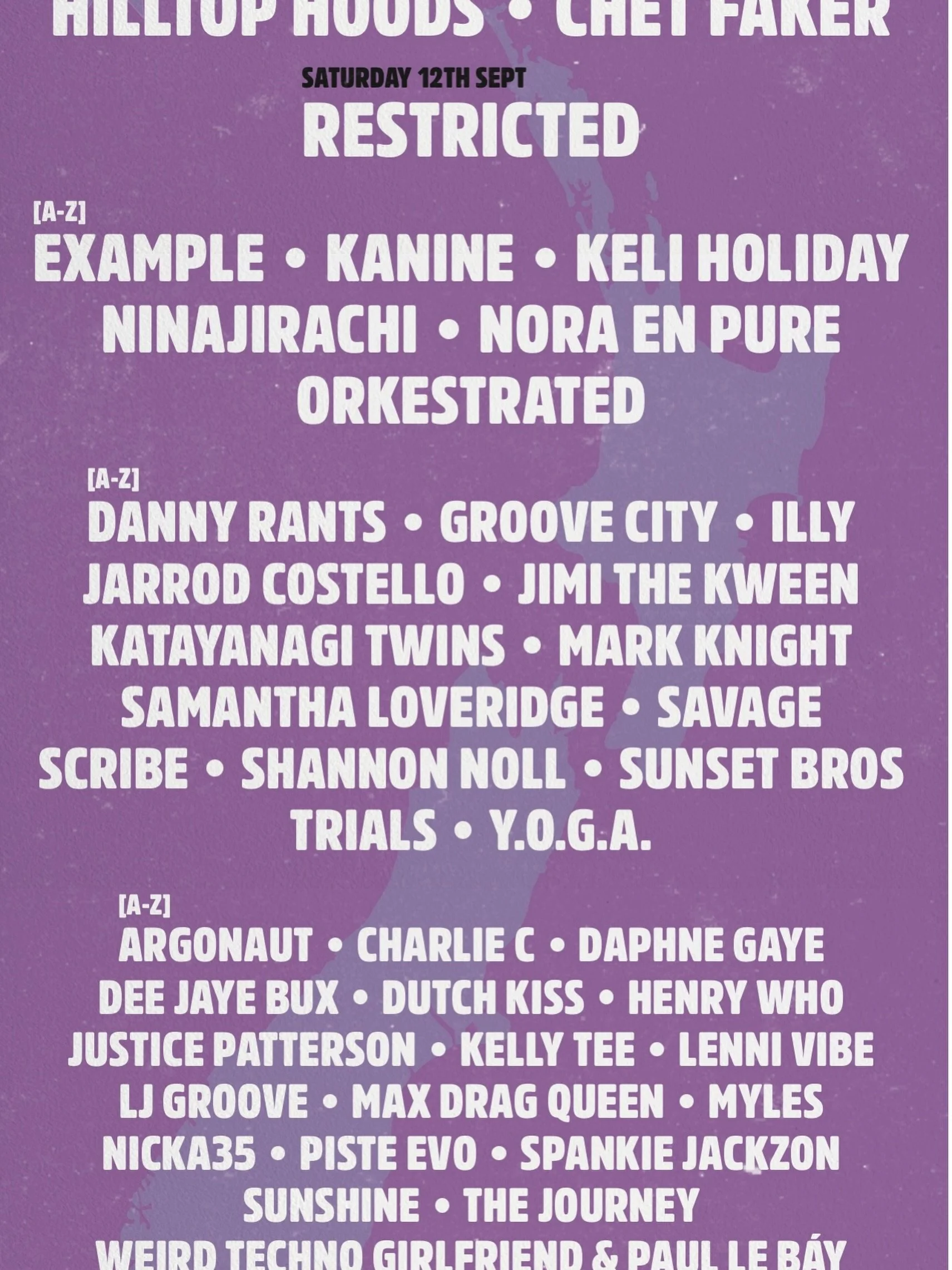Snow Machine is almost here! ❄️🎶

Queenstown is about to get very loud, very fun and very busy. From 8&ndash;13 September, Snow Machine takes over town with a seriously stacked lineup - Hilltop Hoods, Chet Faker, Restricted, Example, Kanine, Savage,
