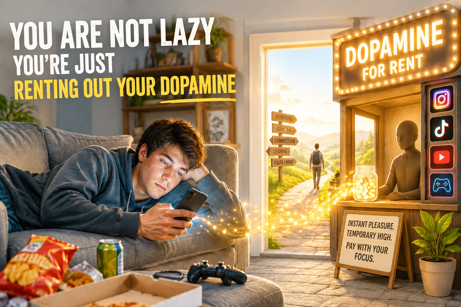 You Are Not Lazy. You're Just Renting Out Your Dopamine.