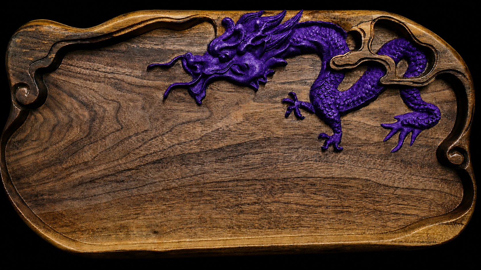 Mystical Carved Dragon Tray