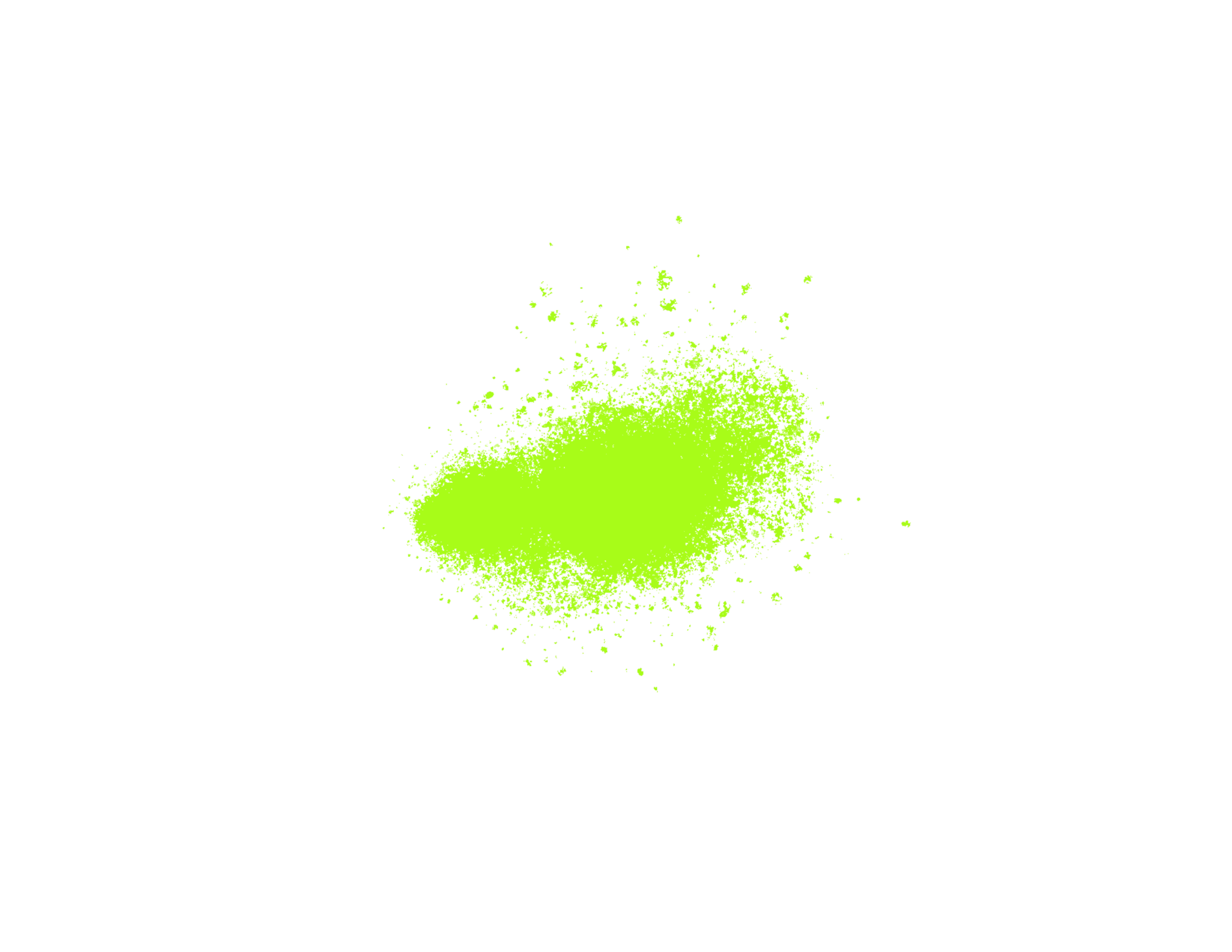 vivid neon green paint splatter