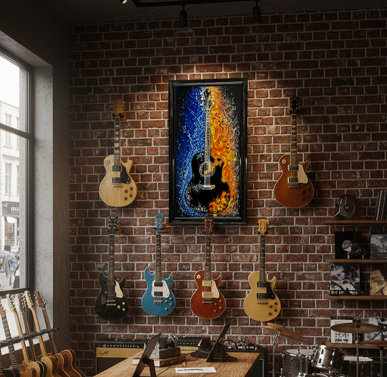 Flaming Guitar