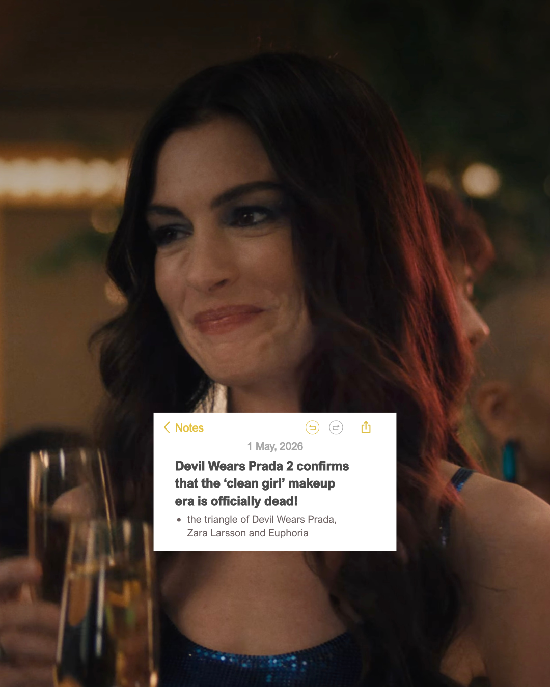 Devil Wears Prada 2 confirms that the ‘clean girl’ makeup era is officially dead!
