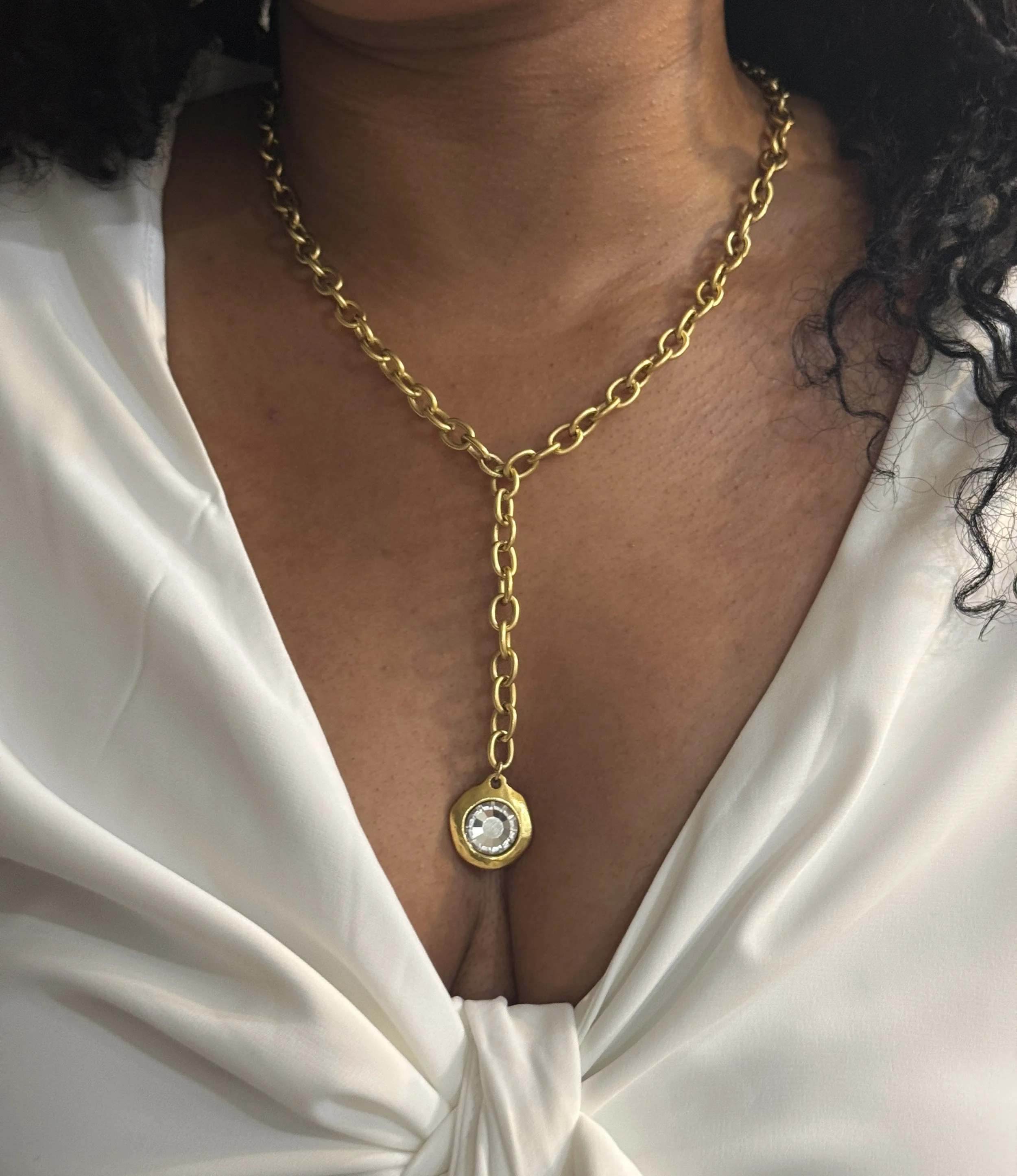 Circle Lariat Necklace