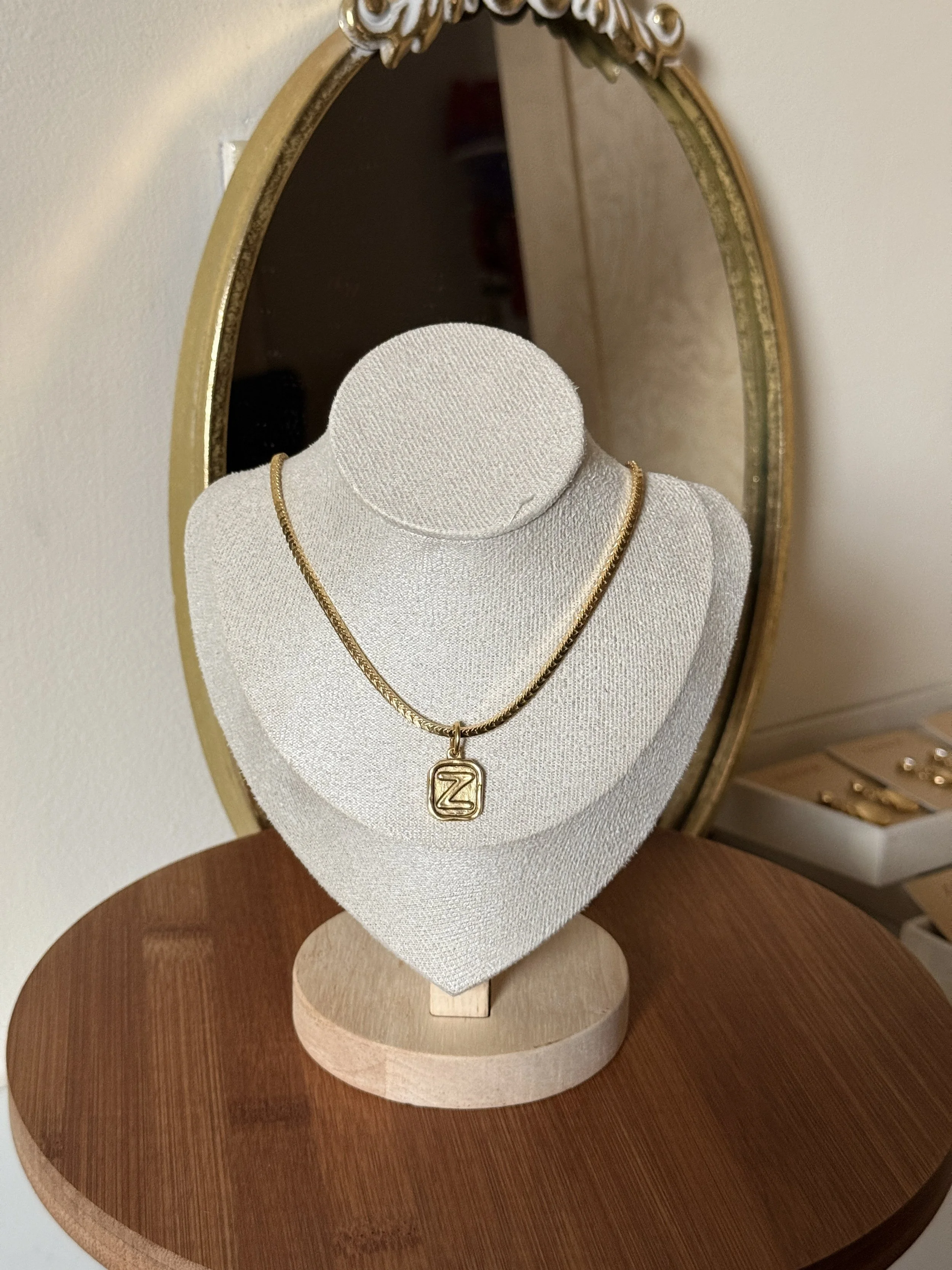 Custom Initial Necklace-Gold