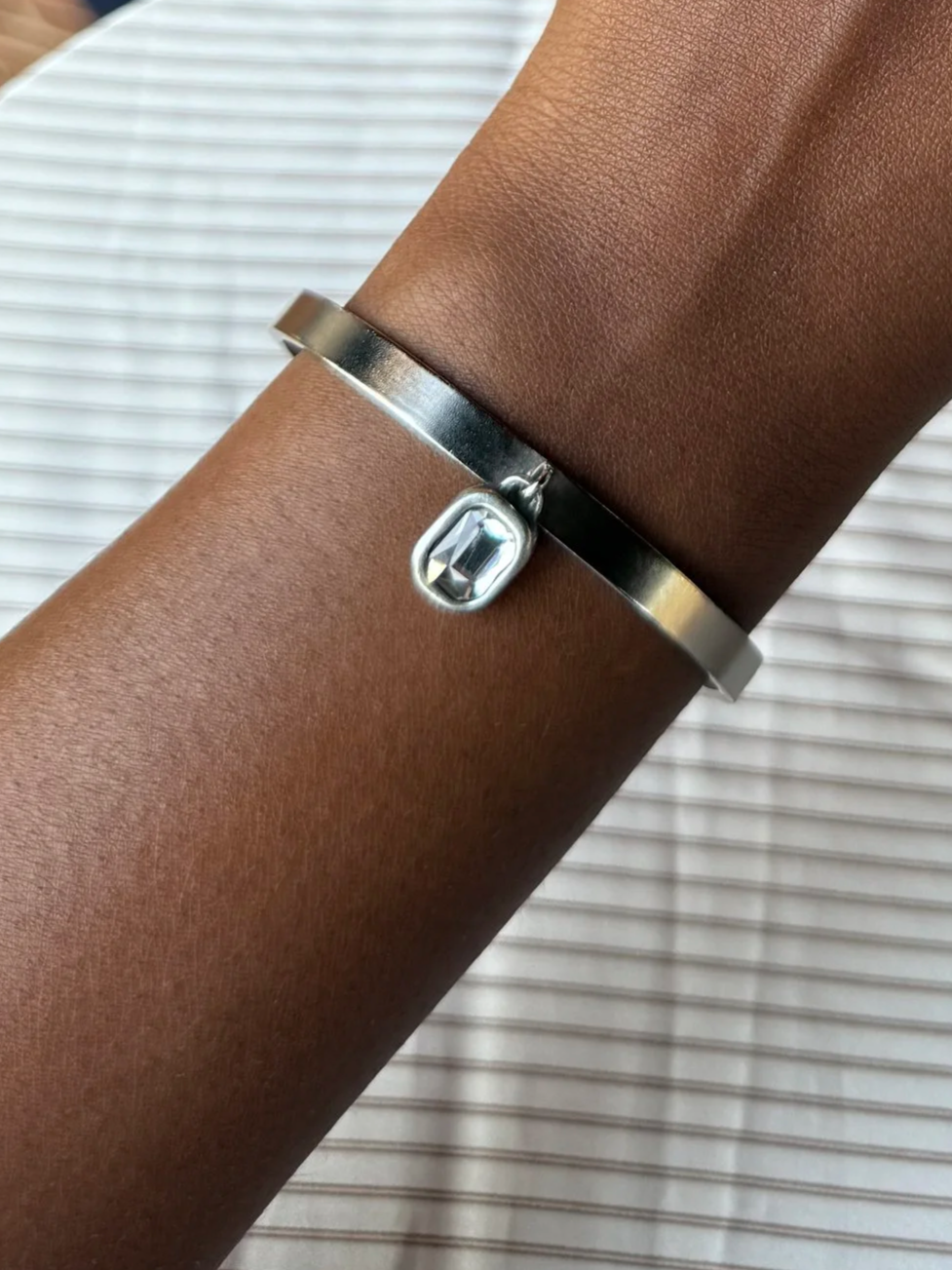 Sliver Antiqued Diamond Clasp