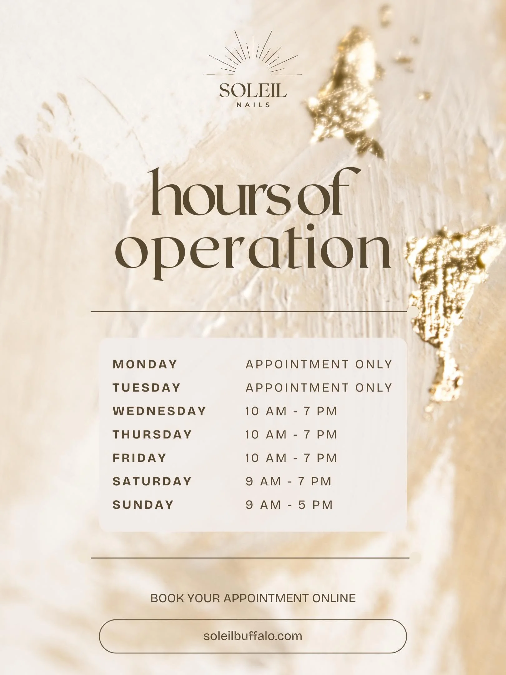 ✨ We Are Officially Open! ✨

We&rsquo;re excited to welcome you to our new salon!

📍 940 Maple Road
📞 716-276-3492

Book your appointment online or give us a call to schedule.

We look forward to seeing you! 💅✨