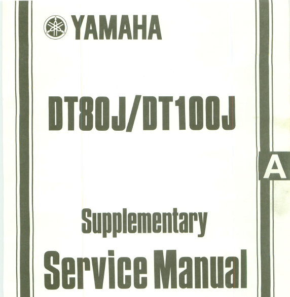 Yamaha DT/GT 80/100 Supplementary Service Manual