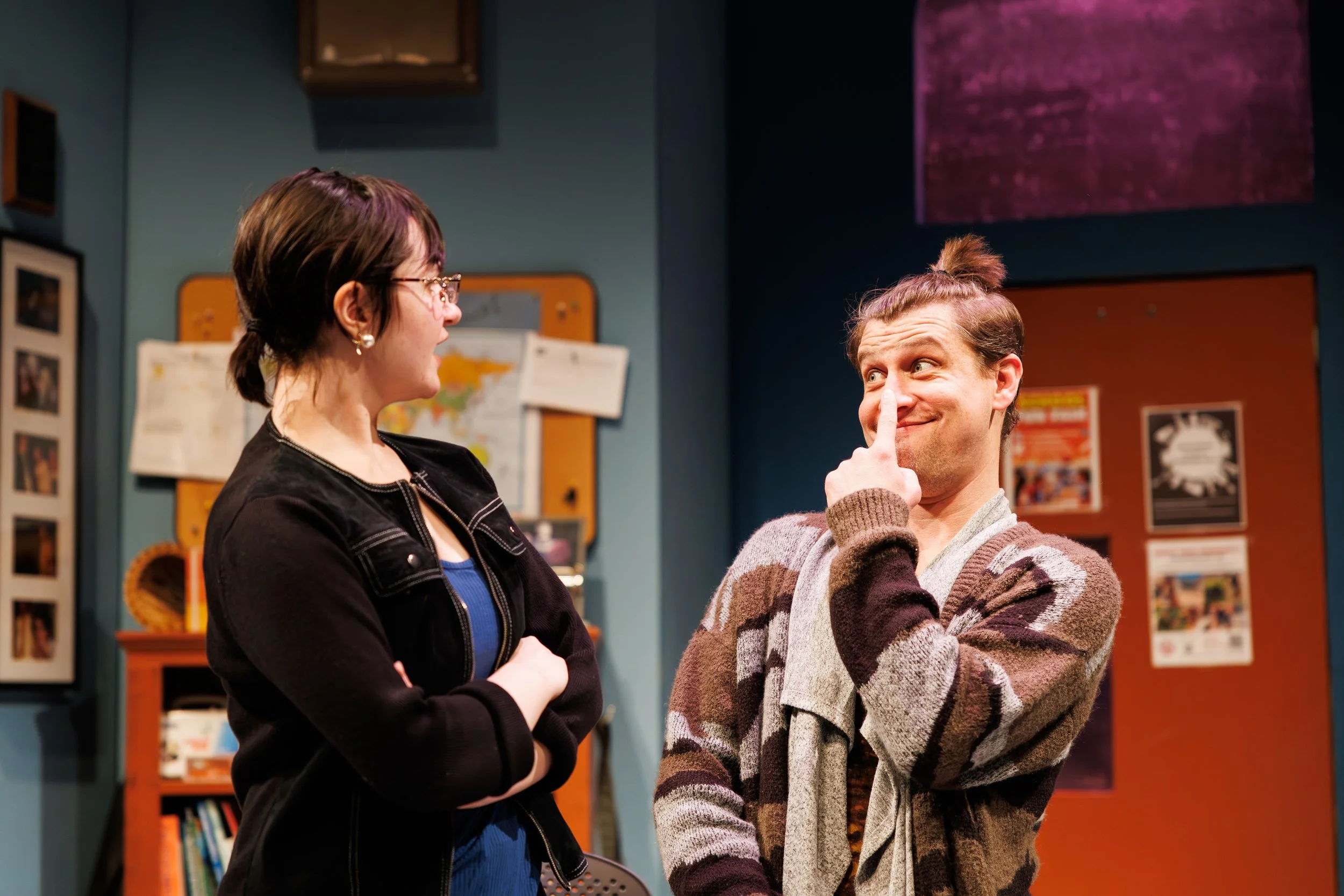 Jaxton in The Thanksgiving Play, photos by Alex Clark