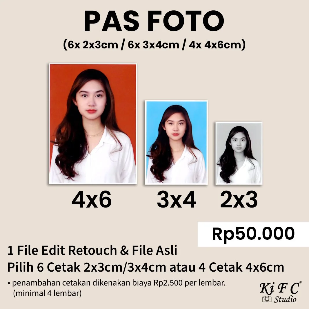 Foto Studio Pas Foto - IDR 50.000