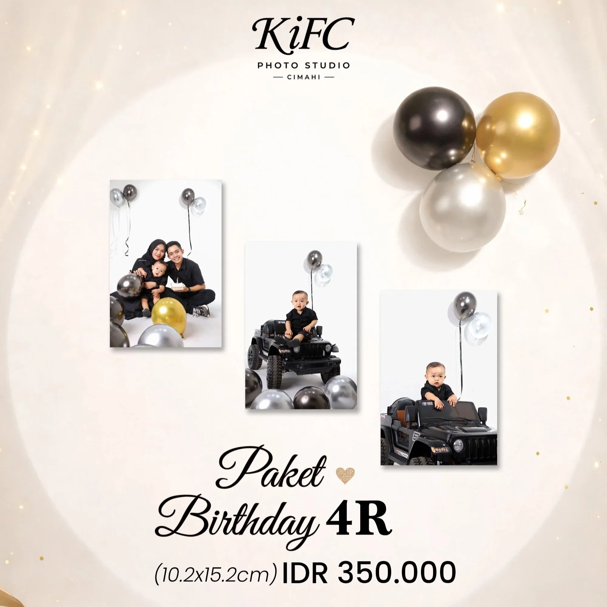 Foto Studio Birthday 3 Pose ukuran 4R - IDR 350.000