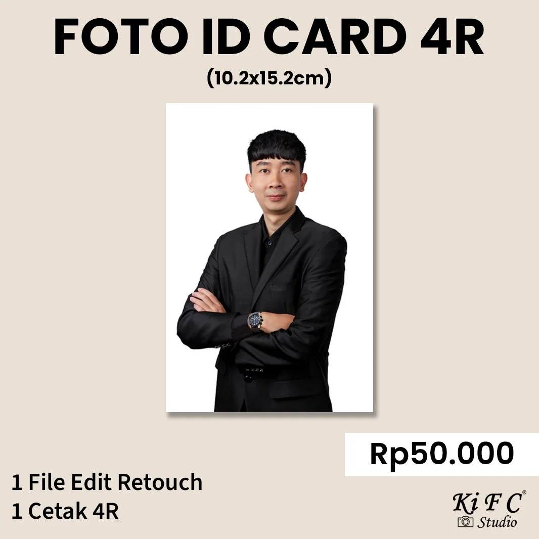 Foto Studio Profil / ID Card 4R - IDR 50.000
