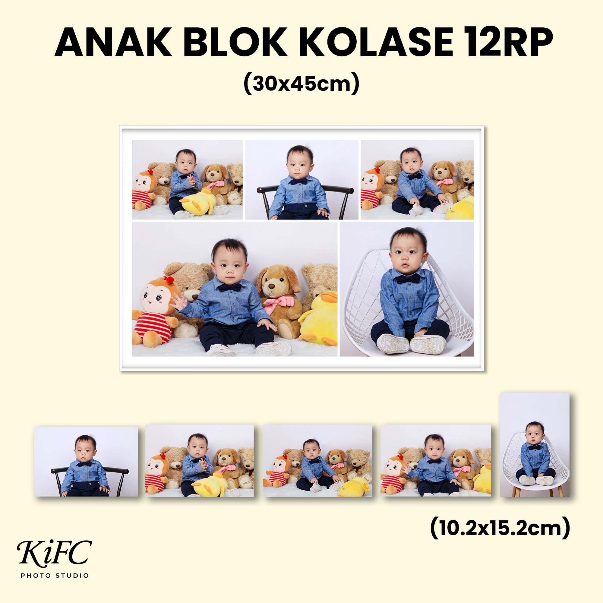 Foto Studio Anak Kolase 12RP Blok - IDR 275.000