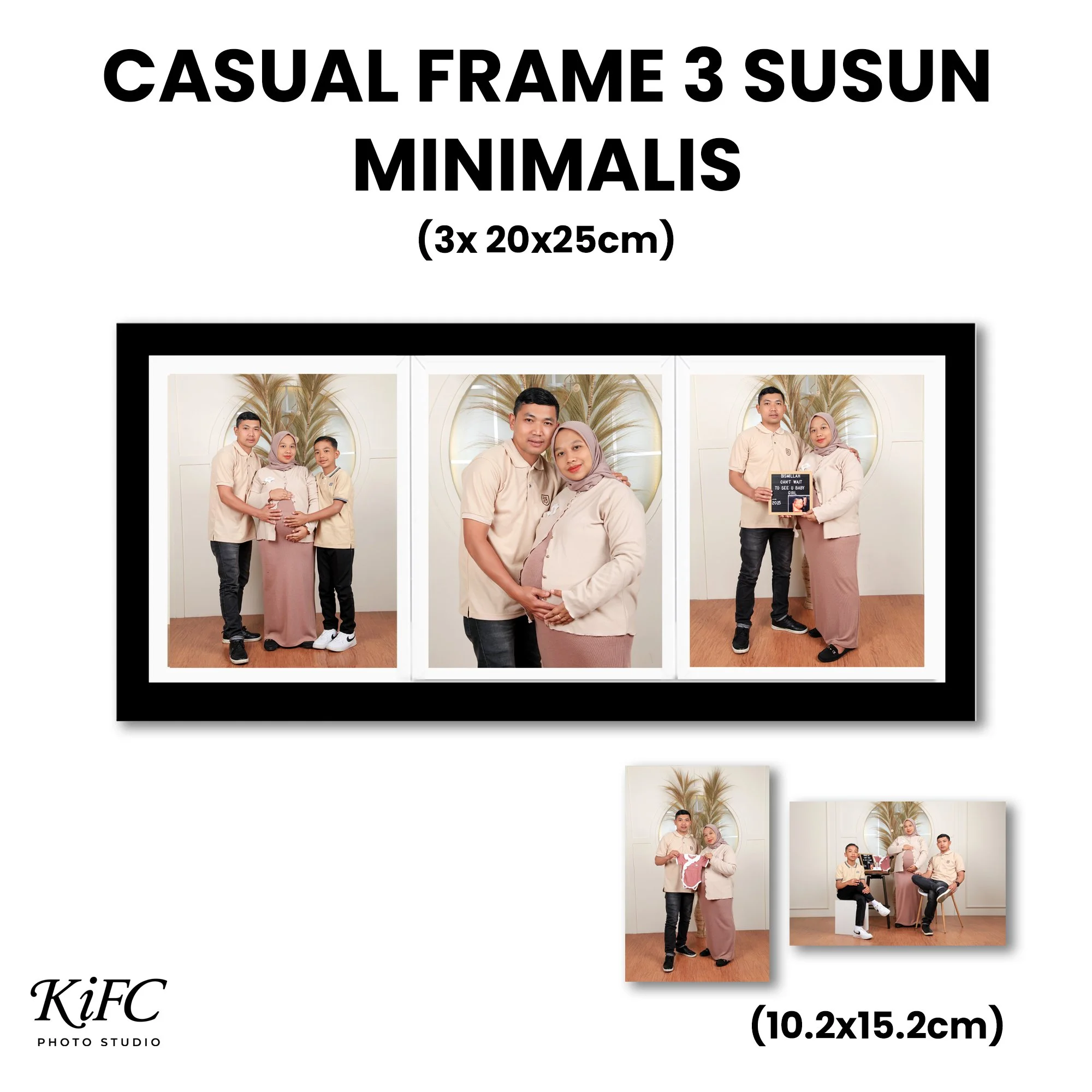 Foto Studio Casual Frame 3 Susun Minimalis - IDR 400.000