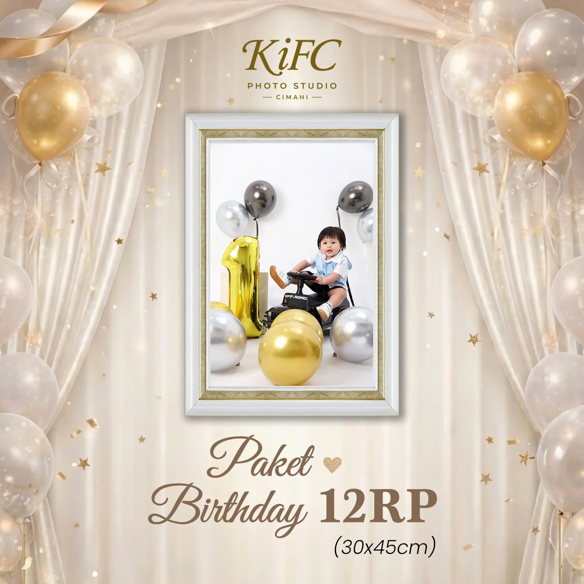 Foto Studio Birthday 5 Pose ukuran 12RP - IDR 450.000