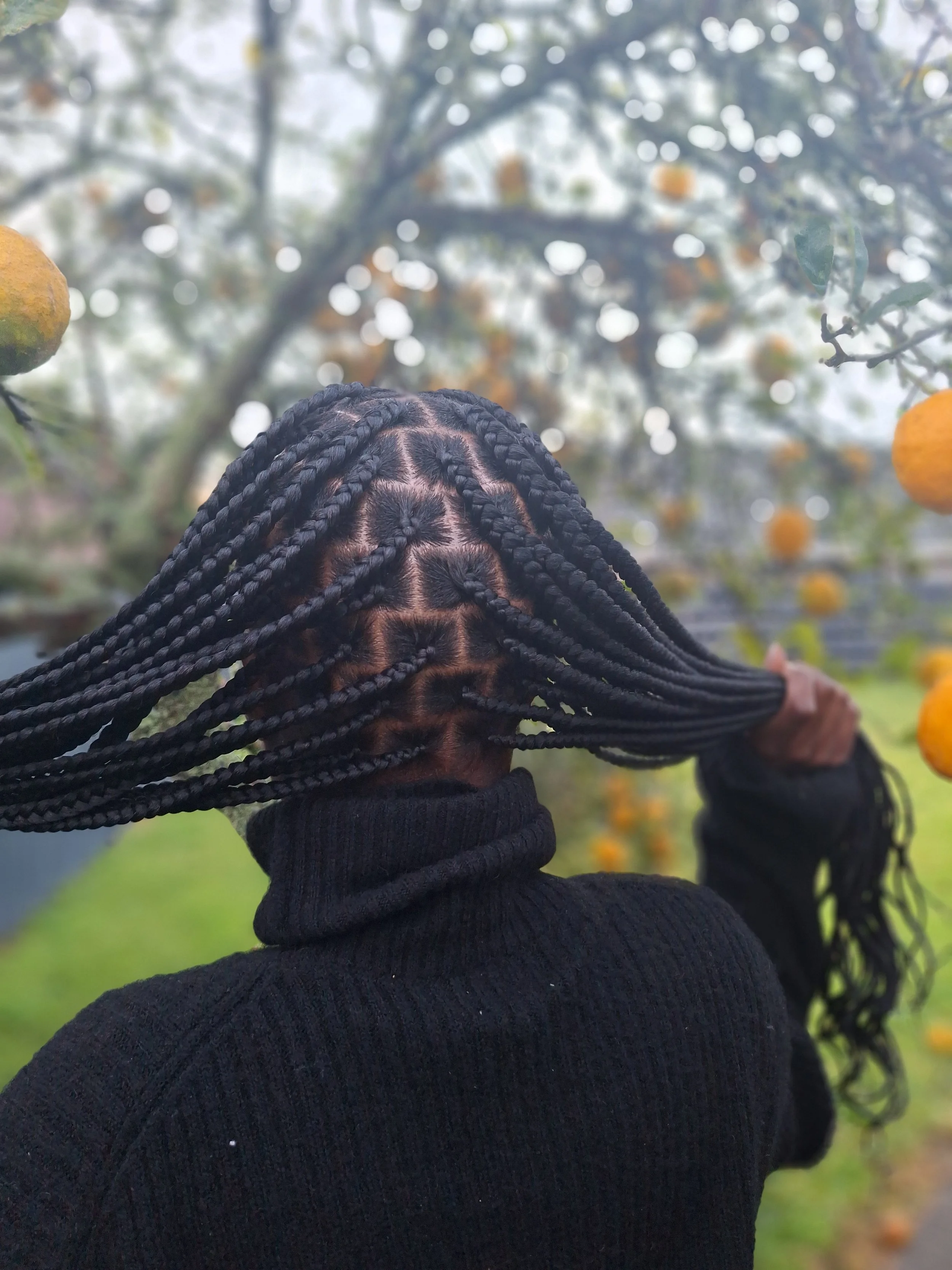 Large Medium Knotless Braids