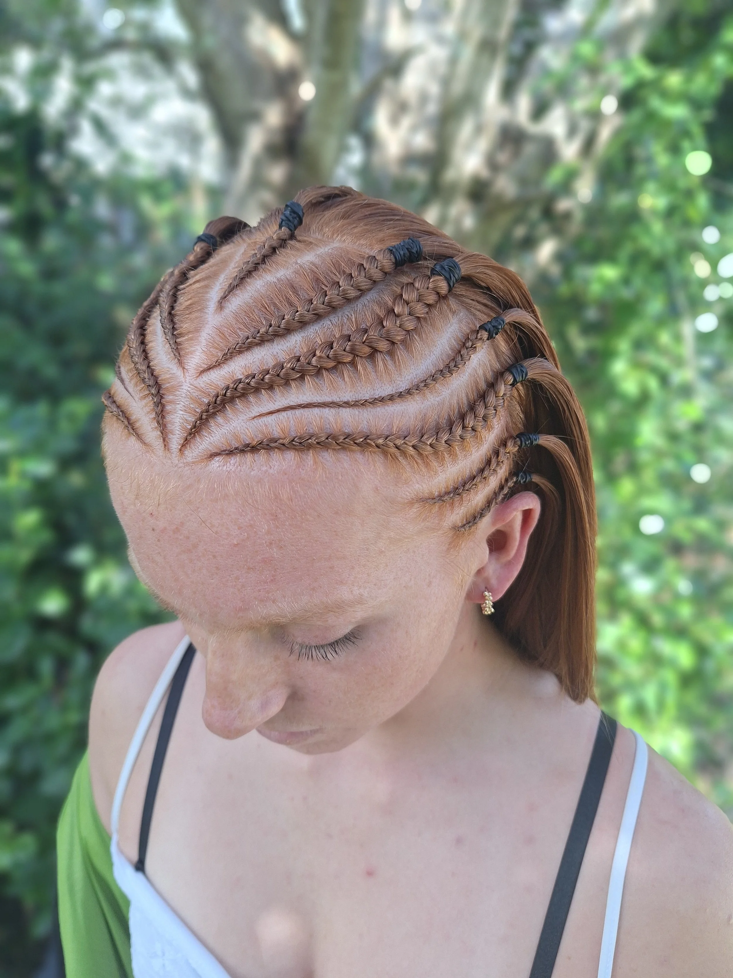 Front Designed Stitch Cornrows
