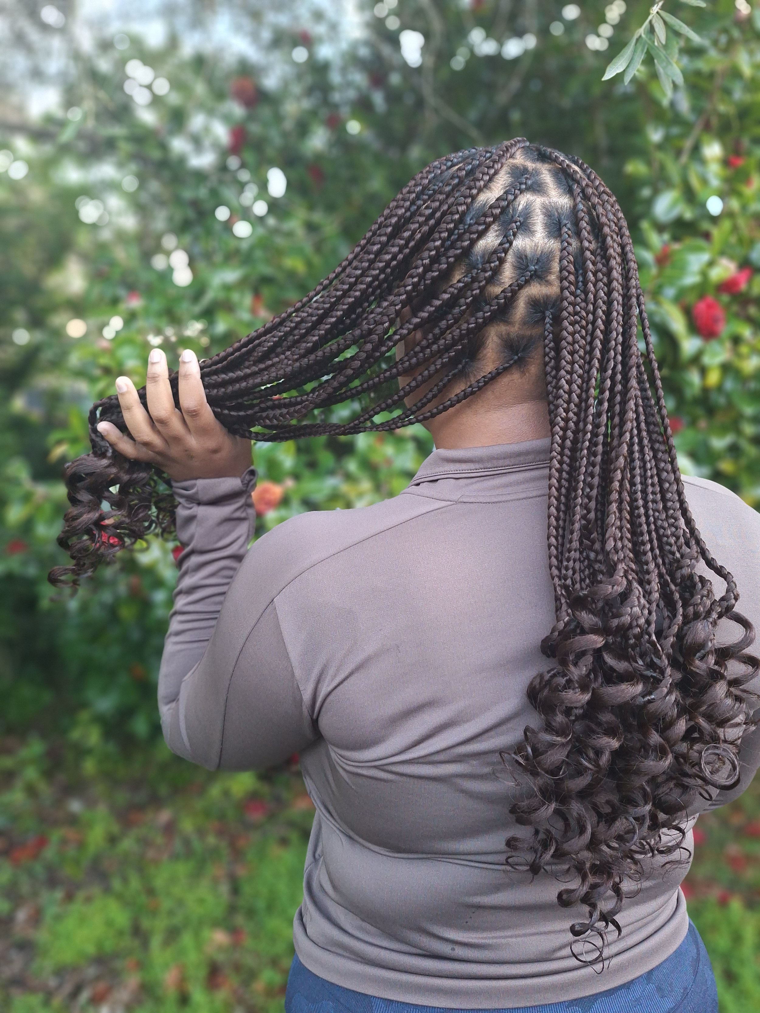 Large Medium Knotless Curls