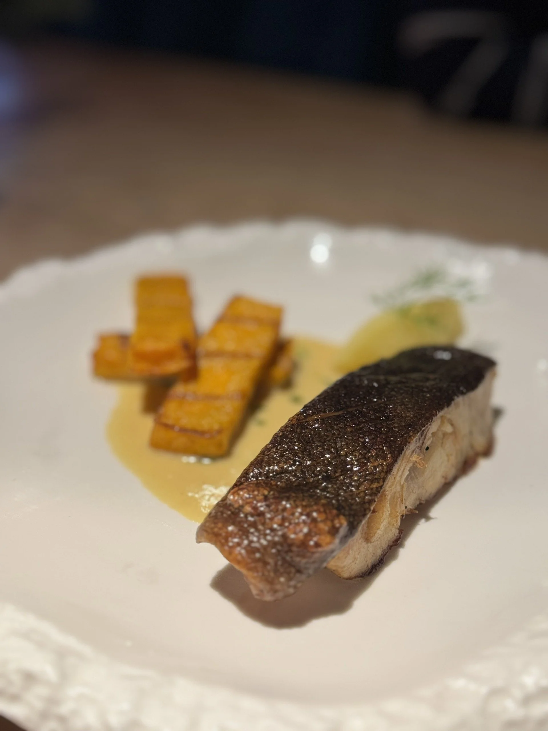Seared fish fillet — Mediterranean seafood dish 
at The Palm, Hai Phong