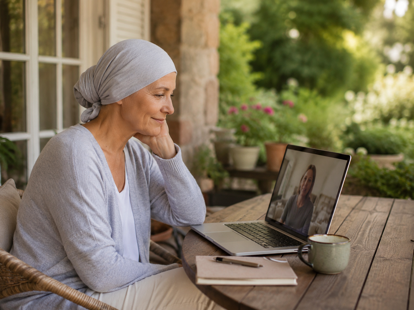 Online counselling from home in a calm environment