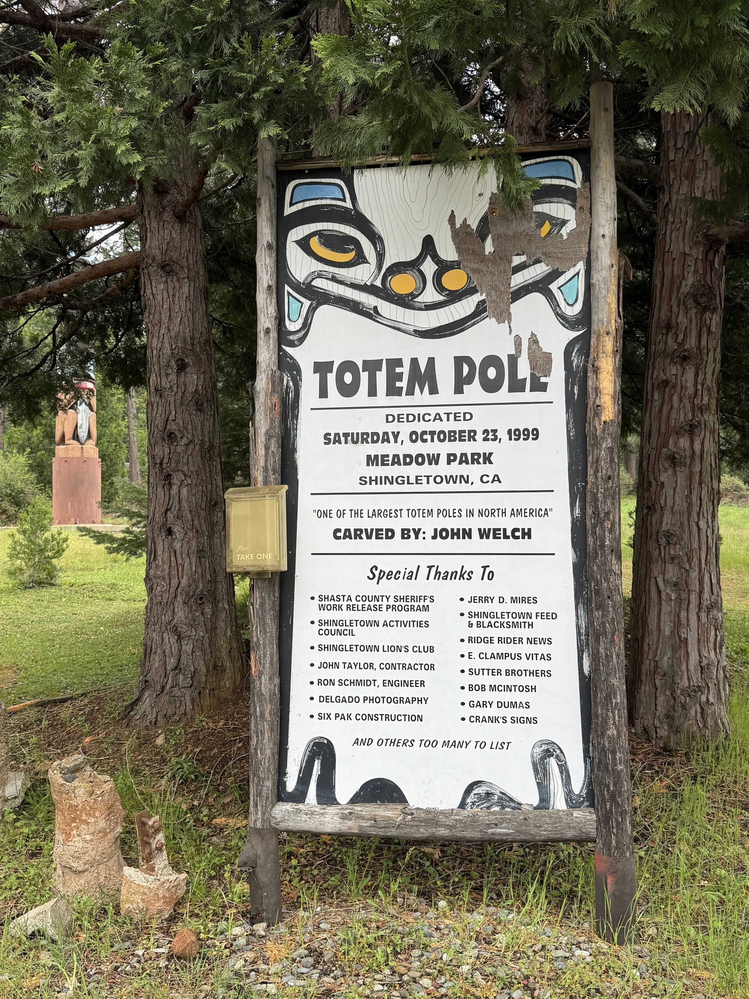 Totem Pole Historic Plaque