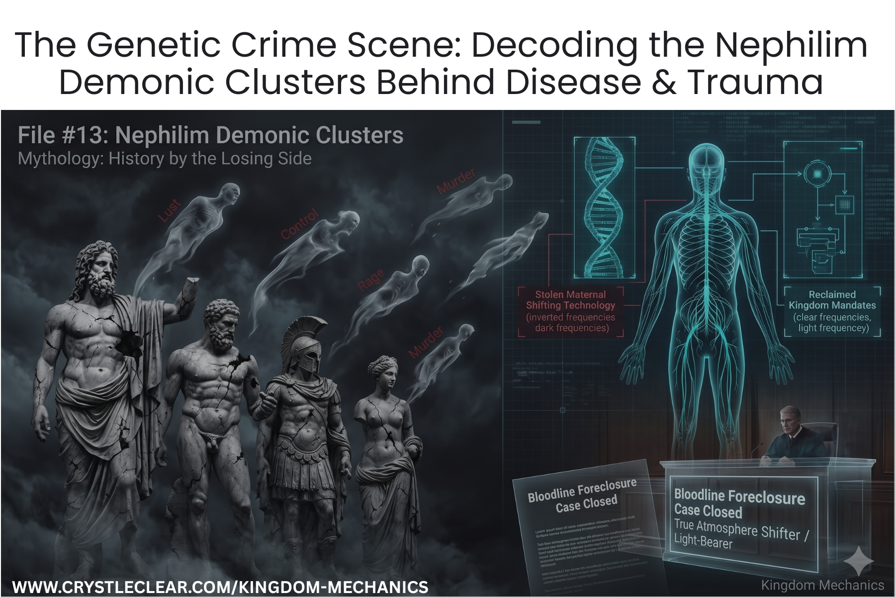 #13 - The Genetic Crime Scene: Decoding the Nephilim Demonic Clusters Behind Disease &amp; Trauma