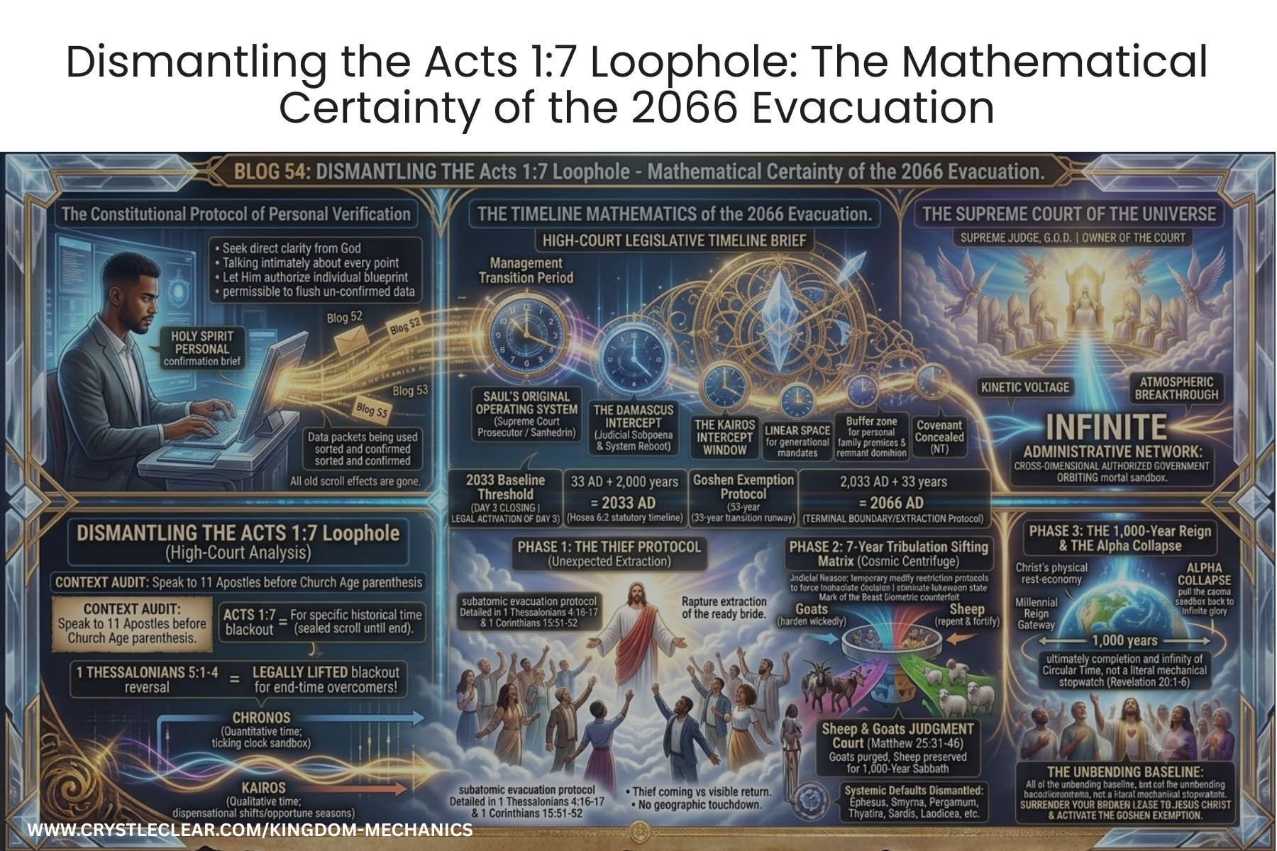 #54 - Dismantling the Acts 1:7 Loophole: The Mathematical Certainty of the 2066 Evacuation