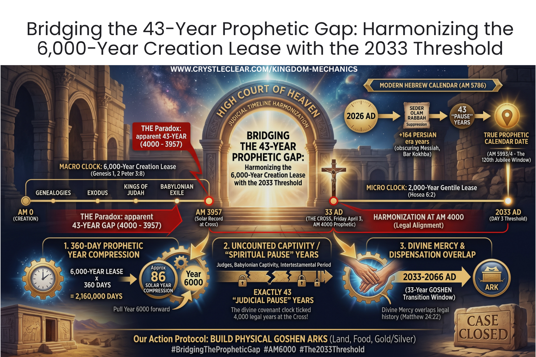 #60 - Bridging the 43-Year Prophetic Gap: Harmonizing the 6,000-Year Creation Lease with the 2033 Threshold
