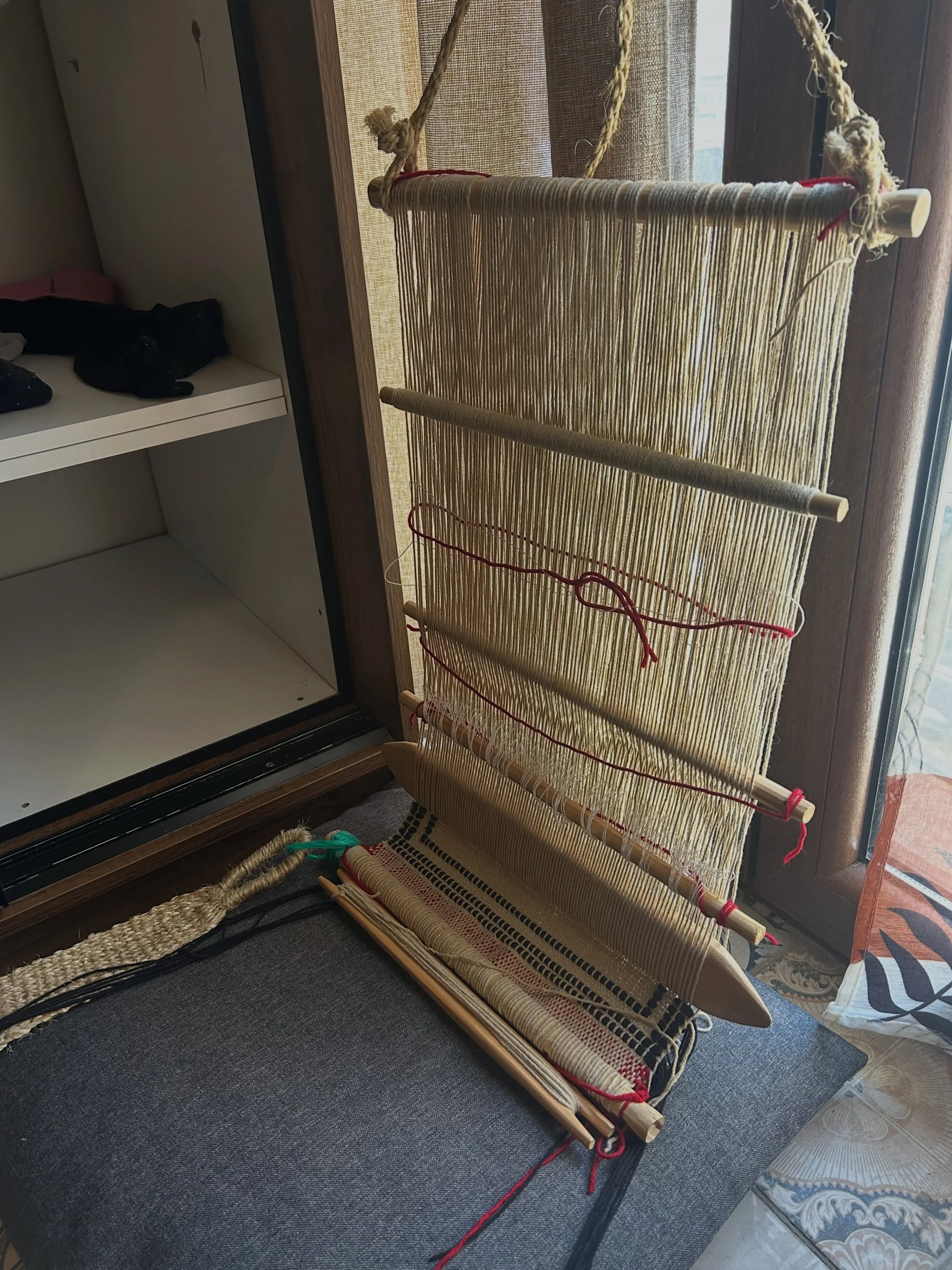 weaving by the window in athens