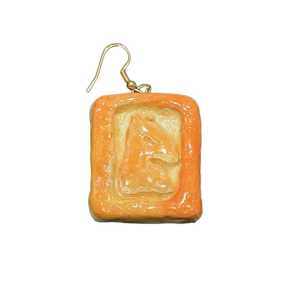 Chessmen Butter Cookie Earring
