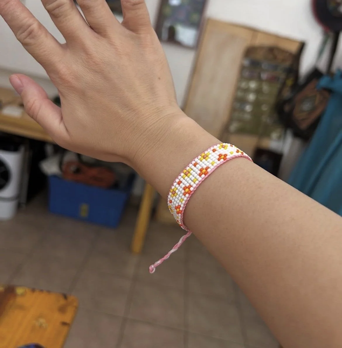 Beaded Flower Bracelet