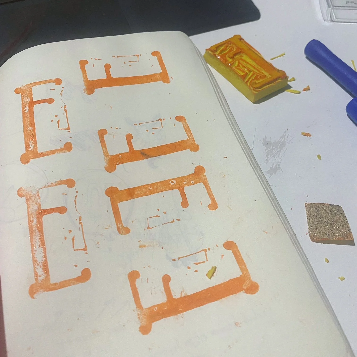 Carved Letter Stamps