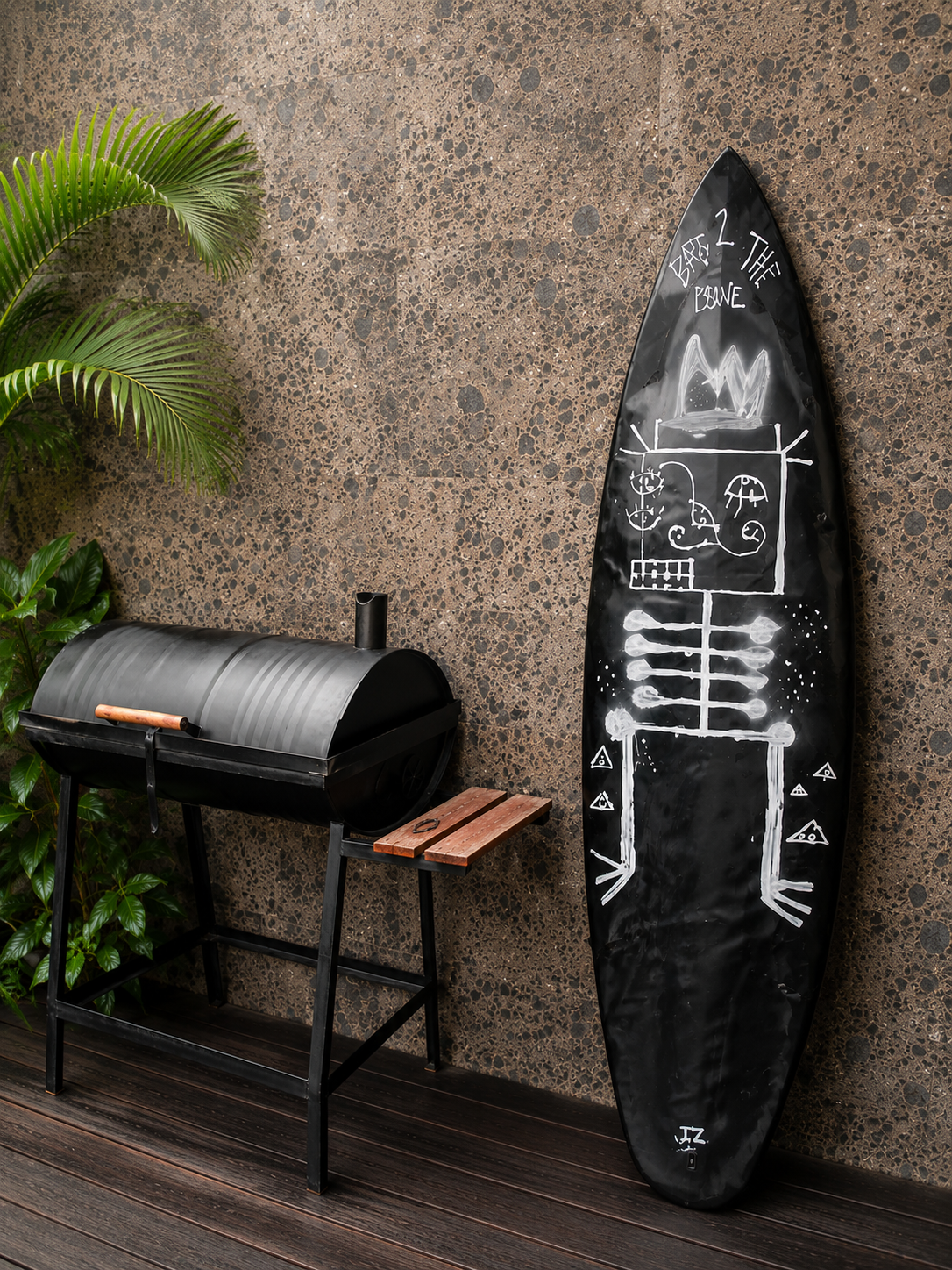 BAD TO THE BONE SURFBOARD.