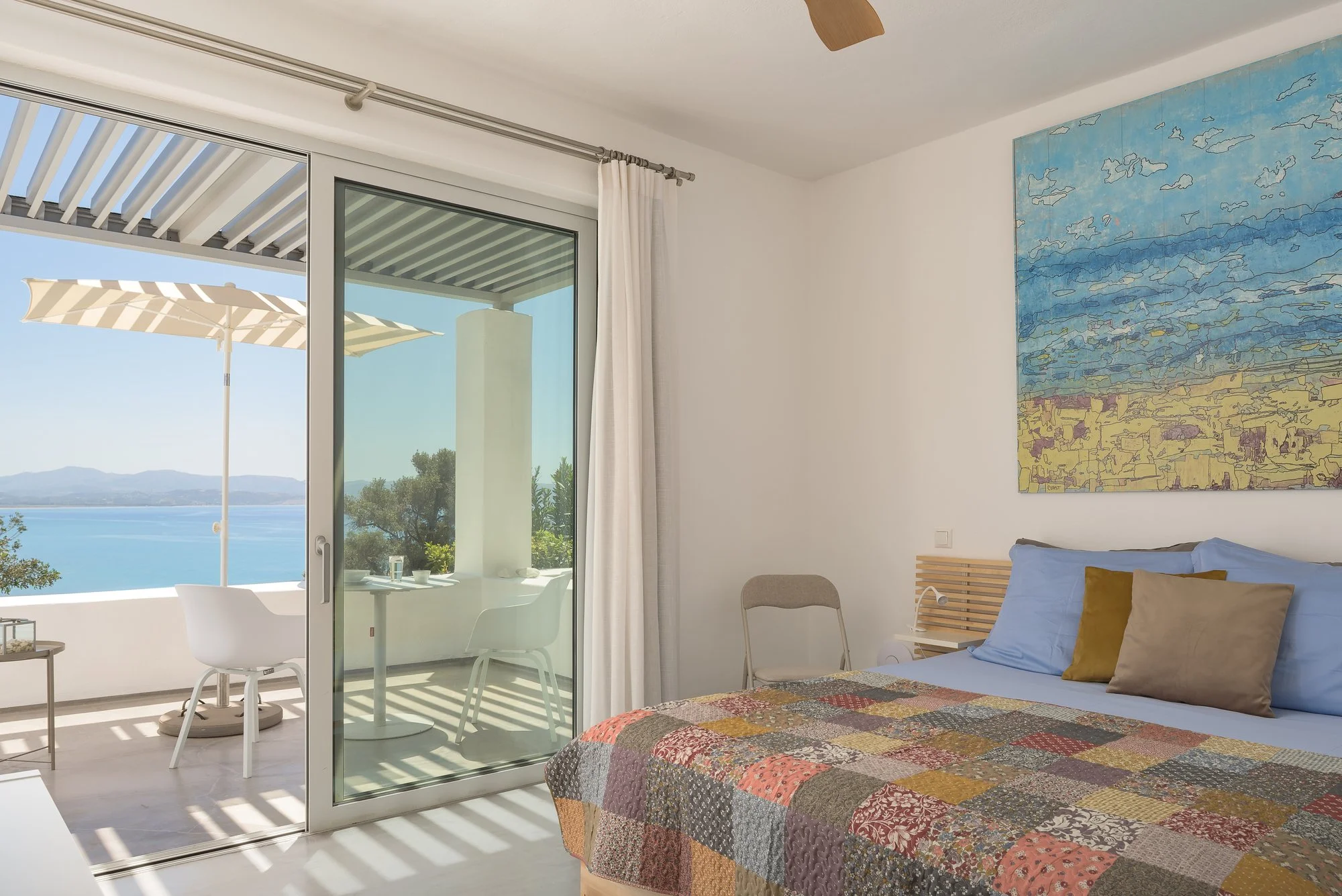 Luxury studio accommodation at Galini Breeze South Crete with private balcony.